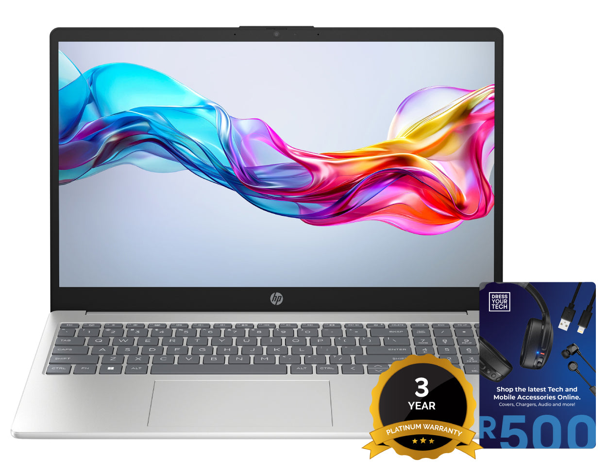 HP AMD Ryzen™ 5 7520U, 16 GB LPDDR5-5500 MT, 512 GB PCIe® NVMe™ M.2 SSD 3 year warranty and Dress Your Tech R500 voucher