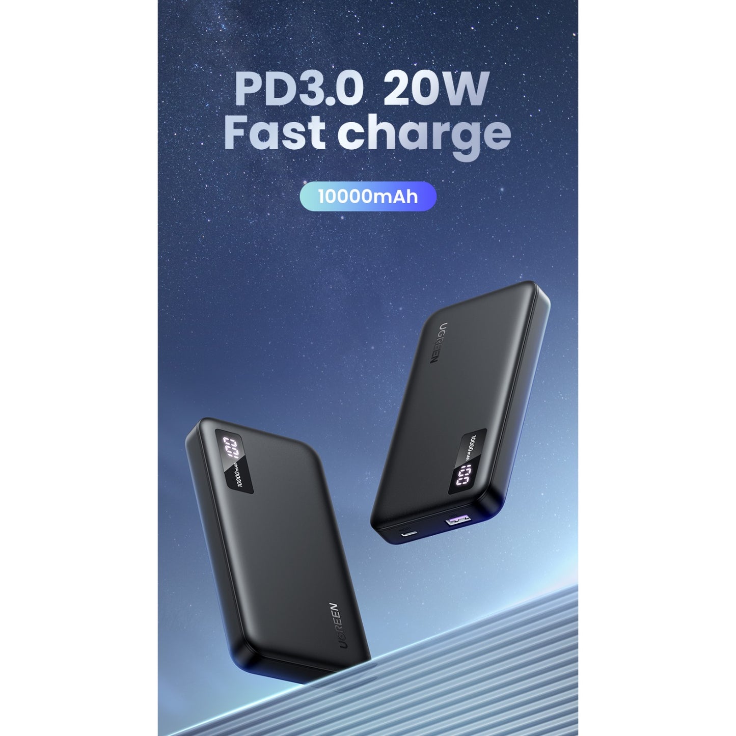 UGREEN PD Power Bank 10000mAh - Black