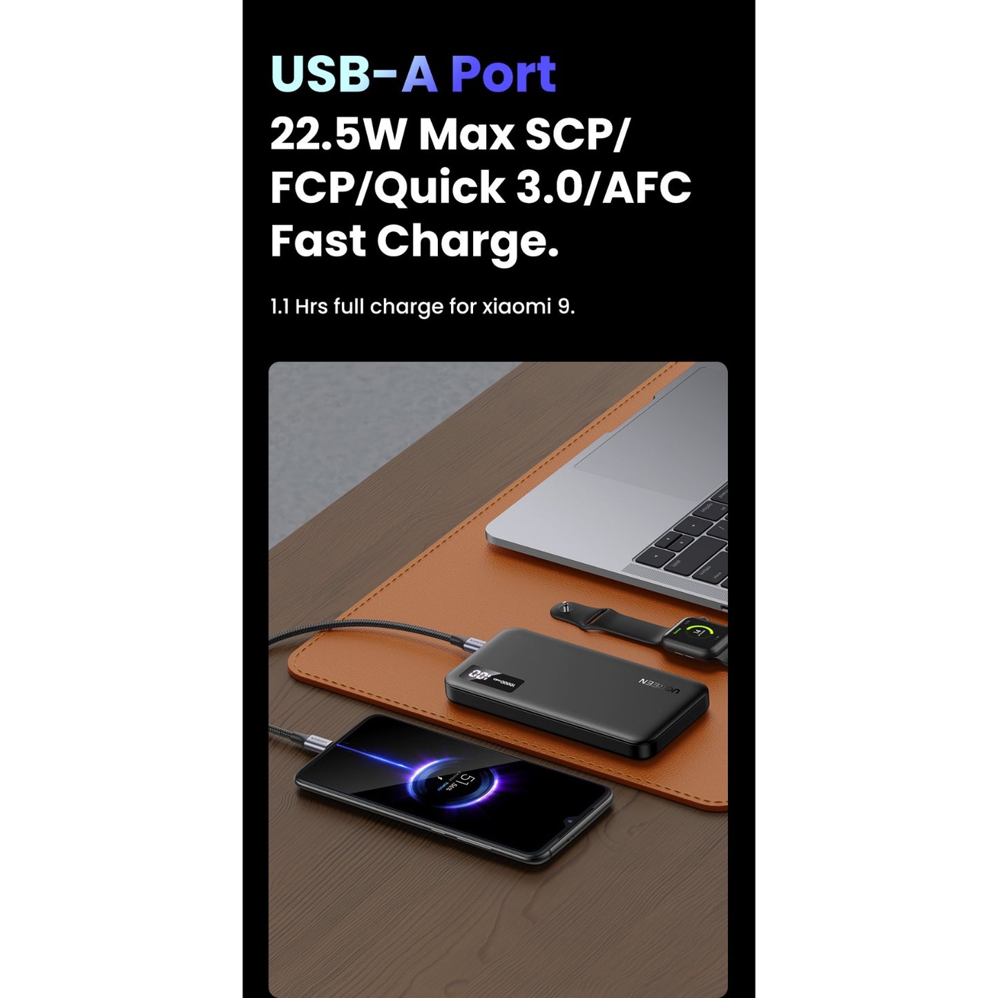 UGREEN PD Power Bank 10000mAh - Black