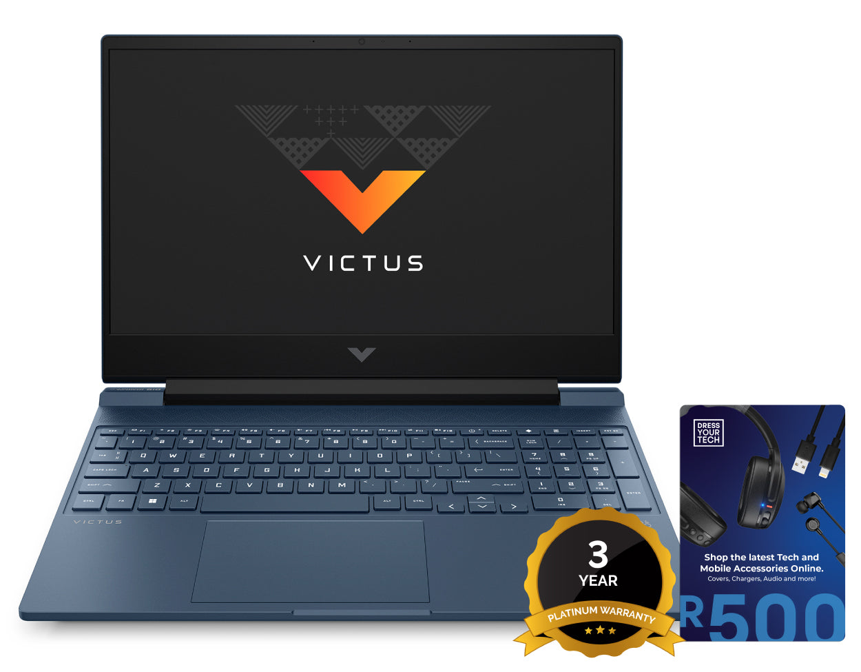 Victus Ryzen 7, 16GB, 512GB 3 year warranty and Dress Your Tech R500 voucher