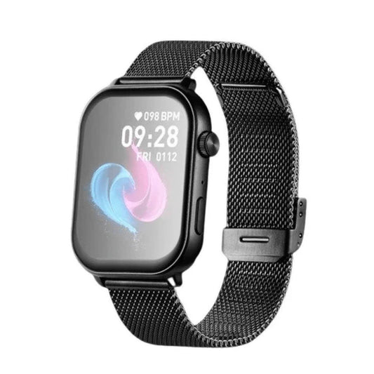 Volkano Trinity Series Smartwatch with Metal Mesh Strap - Black