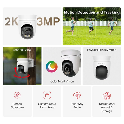 Outdoor Pan or Tilt Security WiFi Camera