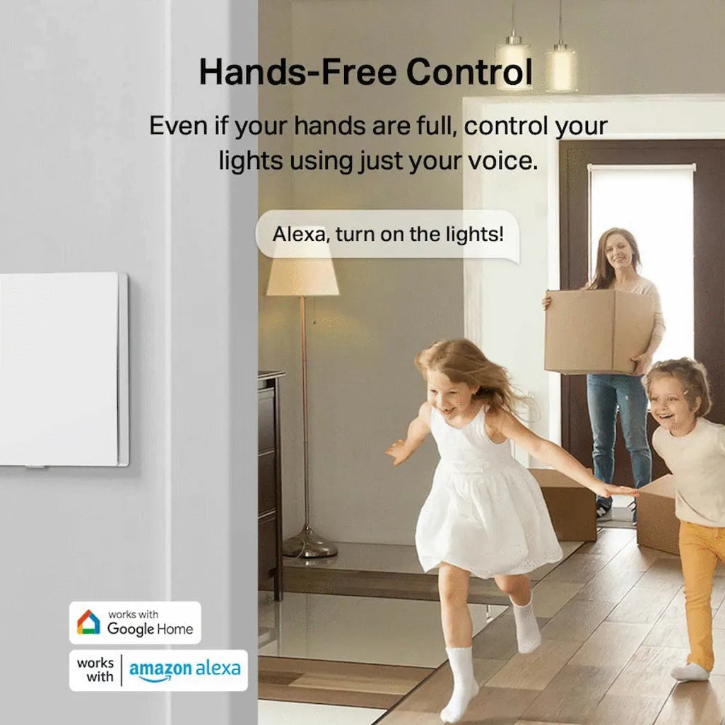 Smart Light Switch 2 Gang 1 Way