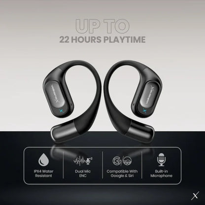 VolkanoX O300 Air Conduction OWS Earphones - Black