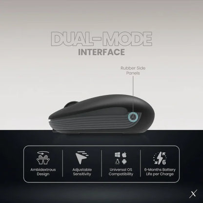 VolkanoX Asher Bluetooth Wireless Mouse - Graphite