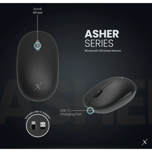 VolkanoX Asher Bluetooth Wireless Mouse - Graphite