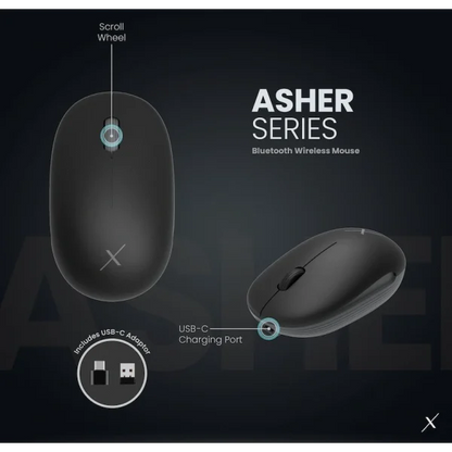 VolkanoX Asher Bluetooth Wireless Mouse - Graphite