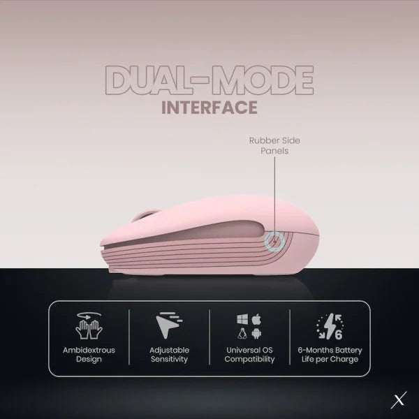 VolkanoX Asher Bluetooth Wireless Mouse Rose