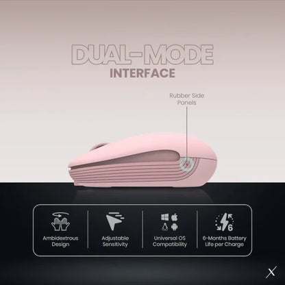 VolkanoX Asher Bluetooth Wireless Mouse Rose