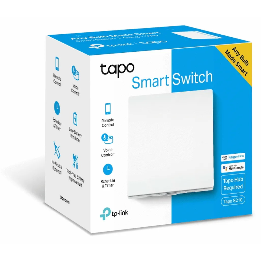 Smart Light Switch 2 Gang 1 Way
