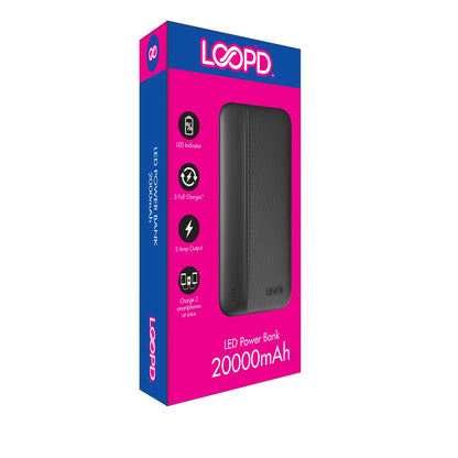 LOOPD 4LED Indicator Powerbank - 20000mAh