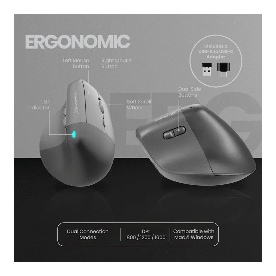 Volkano X Ergo Bluetooth Wireless Mouse