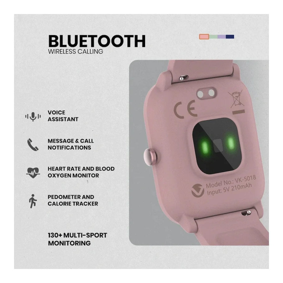 Volkano Vivo Series Kids Smart Watch - Pastel Pink