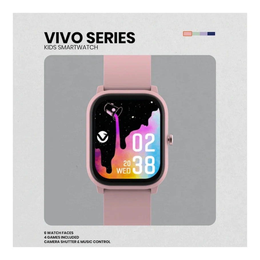Volkano Vivo Series Kids Smart Watch - Pastel Pink